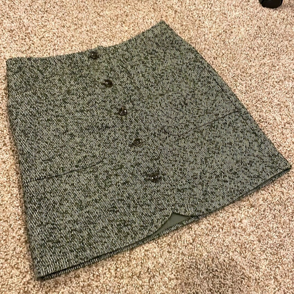 NWT Madewell Green Tweed Skirt